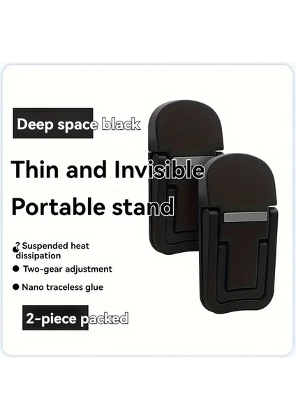 2 Kademeli Notebook Standı – Katlanabilir, Taşınabilir Laptop Tutucu, Kaymaz Taban Bilgisayar Yükseltme Standı