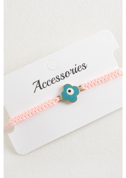 Çiçek Nazar Makrome Örgülü Bileklik