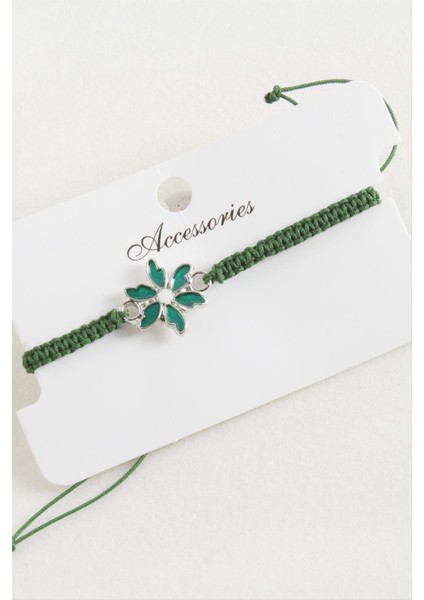 Papatya Makrome Örgülü Bileklik