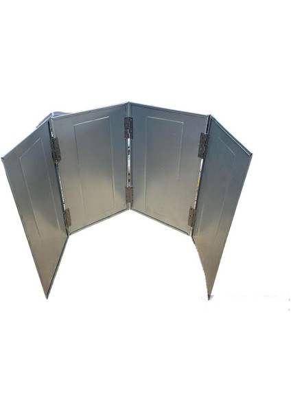 Rüzgarlık, Rüzgar Kesici 25X40CM 4 Kanatlı, Piknik Tüpü, Kamp Ocağı, Taş Ocak, Mangal modelleri