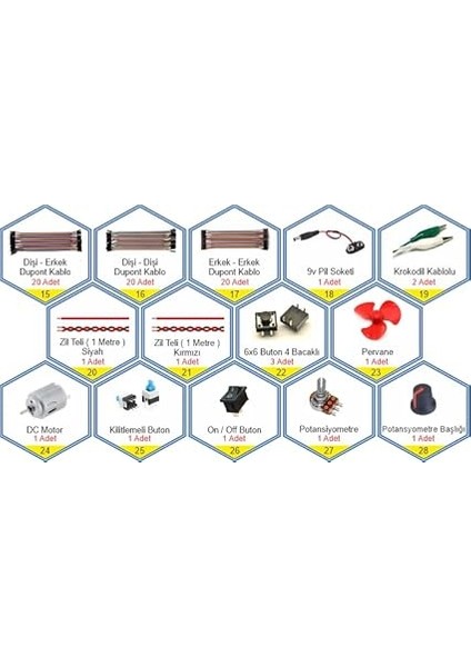 Uyumlu Başlangıç Seti Uno R3 (Klon) Süper Ideal Set 92 Parça 317 Adet modelleri