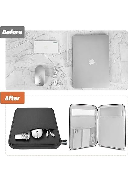 12.9 Inch Tablet Sleeve Bag, Compatible With 13 Inch New iPad Pro M4 &amp; Air M2 2024, iPad Pro 12.9 Inch M2&amp;m1, Galaxy Tab S8+/s9+ 12.4", Waterproof Bag Carrying Case With Pocket, Dark Gray fırsatları