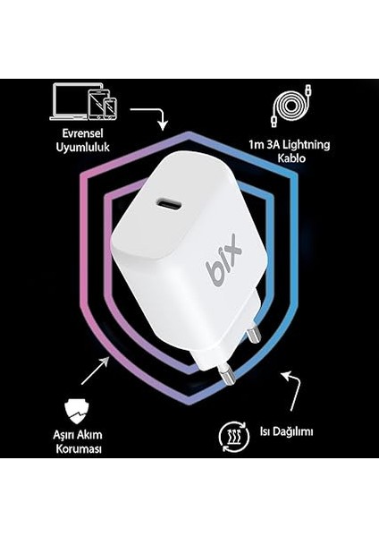 BX-PD20TA 20W Pd Type-C Hızlı Şarj Adaptörü Huawei Hızlı Şarj Protokolü Destekli, iPhone 15 / iPhone 15 Pro Max /14/13/12 Pro Max, S22/S21/NOTE 10, iPad Air/pro ve Daha Fazlasıyla Uyumlu indirimleri