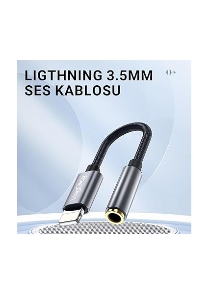 iPhone Lightning To 3.5mm Örgülü Kulaklık Dönüştürücü Adaptör modelleri