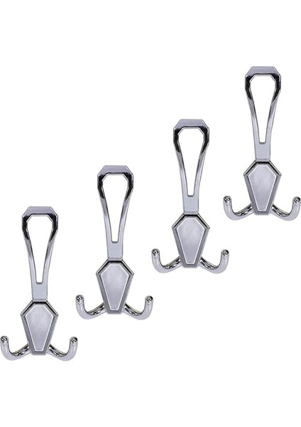 Nobel Portmanto Vestiyer Duvar Askısı Dolap Elbise Askılığı Krom (4 Adet)