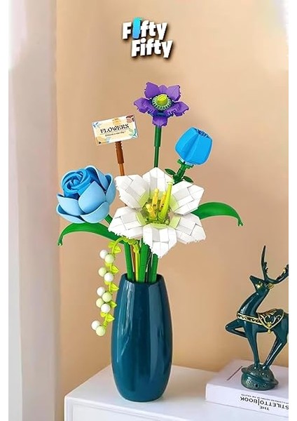 Loz Dekoratif ve Koleksiyonluk Çiçek Buketi 488 Parça Çiçek Modeli Yapım Seti FFLZ-4602 modelleri