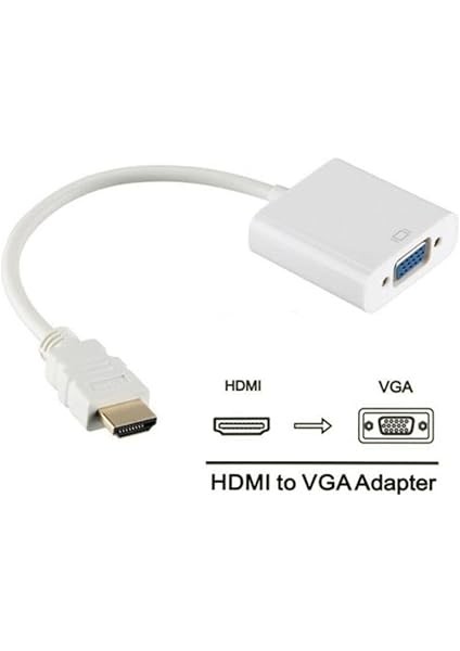 HDMI To VGA Çevirici Dönüştürücü Adaptör Monitör Laptop Projeksiyon Çevirme Uydu Kablosu 4547 modelleri