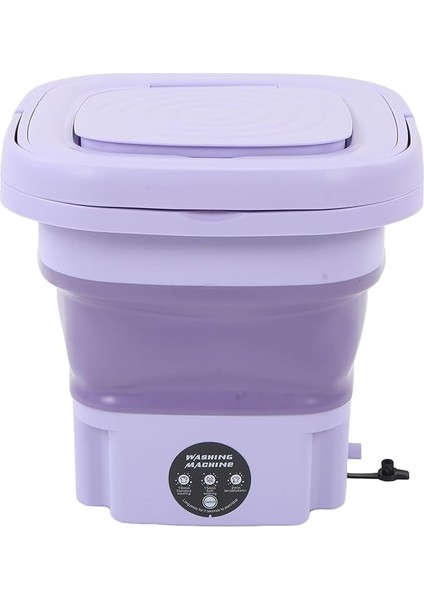 Katlanabilir Çamaşır Makinesi, 8l Küçük Portatif Çamaşır Makinesi Düşük Gürültü 100-240V Yurtiçi Iç Çamaşırı (Ab Fişi)