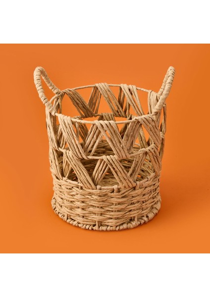 Living Granny Summer Çok Amaçlı Dekoratif Sepet - Bej - 25X25 cm