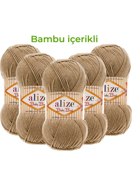 Baby Best Bebek Örgü Iplği/bambu Içerikli Bebe Iplik/el Örgü İPI/368 Tuval Beji