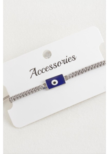 Dikdörtgen Nazar Makrome Örgülü Bileklik modelleri