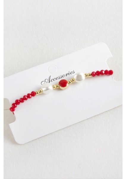 Mineli Inci Kristal Makrome Ip Bileklik indirimleri