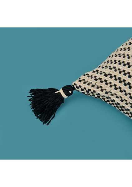 Soft Shiny Kırlent - Bej / Siyah - 30X50 cm modelleri