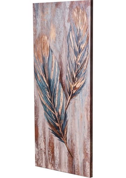 Deco Leaf Kanvas Tablo - Renkli - 50X120 cm modelleri