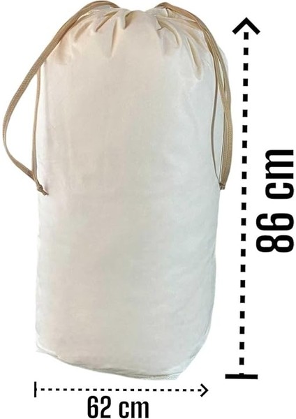 Room Krem Büzgülü Hurç 6'lı Set - 2xxl,2xl, 2l - Taşınma Çantası - Yorgan Yastık Çamaşır Saklama Torbası modelleri