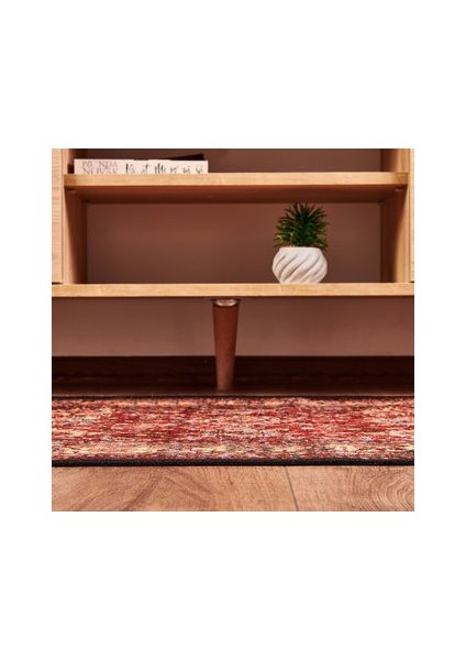 Soft Line Afgan Desenli Halı - Kırmızı - 80X150 cm fiyatları