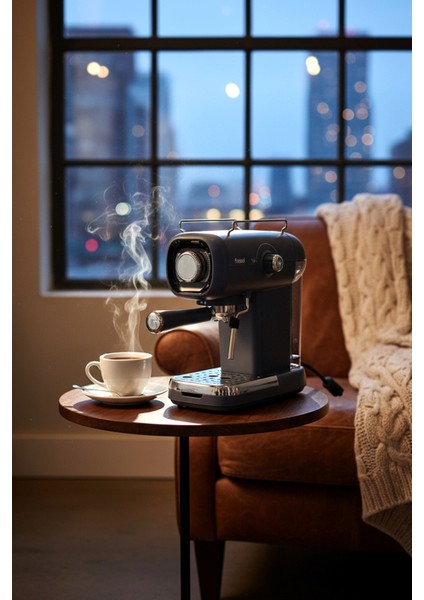 Espresso Latte Cappuccino Kahve Makinesi Süt Köpürtücülü 20BAR Basınçlı FR-EM2214 Urban fırsatları
