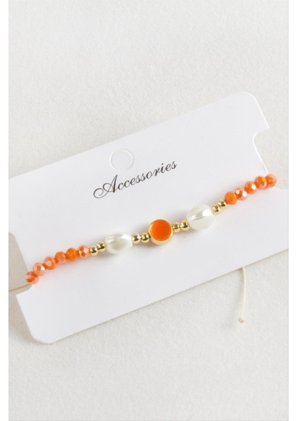 Mineli Inci Kristal Makrome Ip Bileklik modelleri