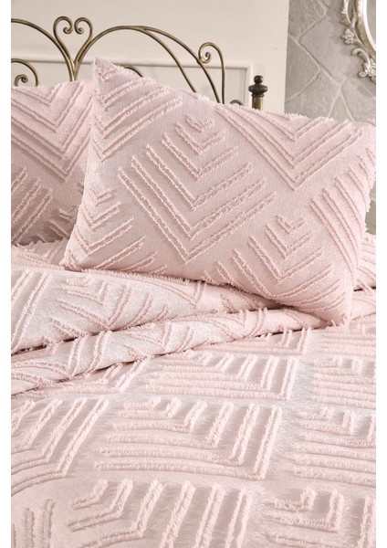 Pine 3 Parça Çift Kişilik Pike Takımı Pudra fırsatları