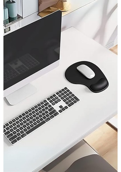 Bilek Destekli Ergonomik Kaymaz Taban Mouse Pad, Masa Pedi Siyah fırsatları