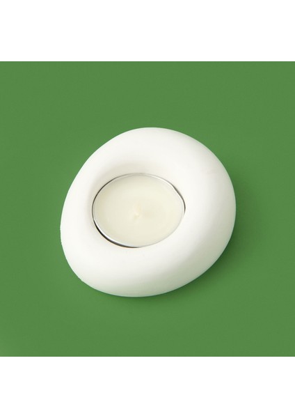 Deco Taş Mumluk - Beyaz - 5 cm fiyatları