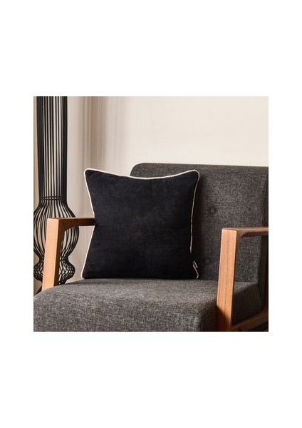 Soft Asas Kırlent - Siyah - 45X45 cm