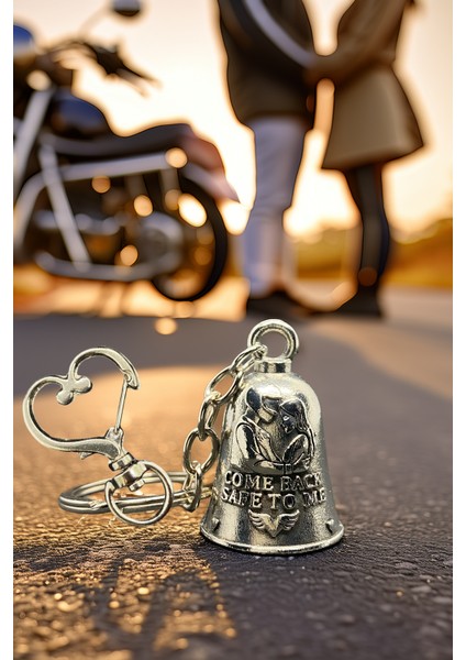 Çelik Anahtarlık Şans Çanı Guardian Bell – “bana Güvenle Dön” Model Shiney Aksesuar Özel Tasarım Koruyucu Luck Bell