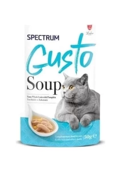 Spectrum Gusto Soup Ton Balıklı ve Bal Kabaklı Kedi Çorbası 50 gr