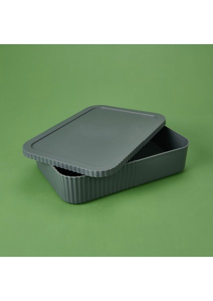 Kapaklı Ince Geniş Kutu - Antrasit - 6 Lt modelleri