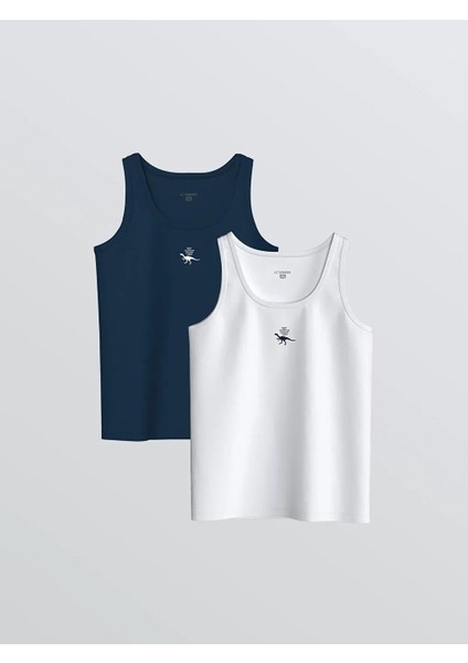 Bisiklet Yaka Erkek Çocuk Atlet 2'li (W5)