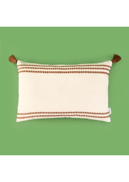 Soft Sanvi Kırlent - Ekru / Kahverengi - 30X50 cm