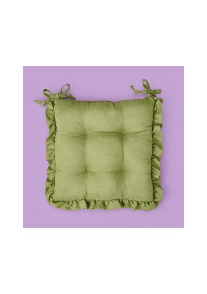 Soft Nora Sandalye Minderi - Yeşil - 40X40 cm