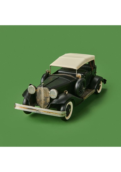 Home Dekoratif Metal Araba - Siyah - 30X8 cm