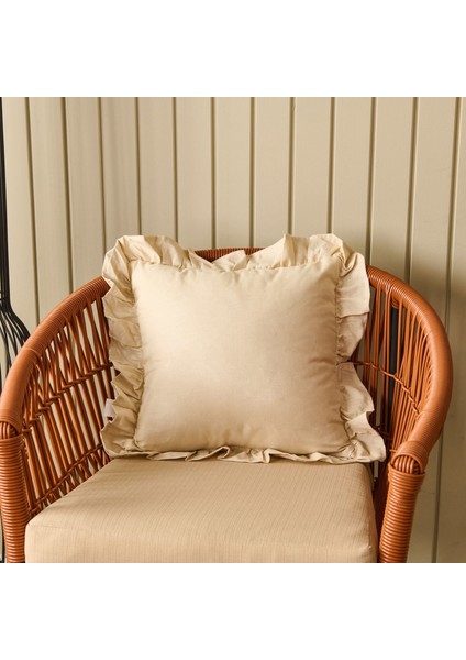 Soft Fancy Kırlent - Bej - 40X40 cm