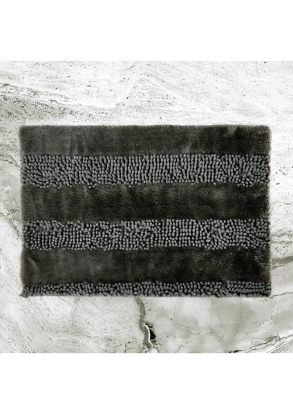 Soft Line 2'li Banyo Paspası - Antrasit - 60X90 cm + 45X60 cm modelleri