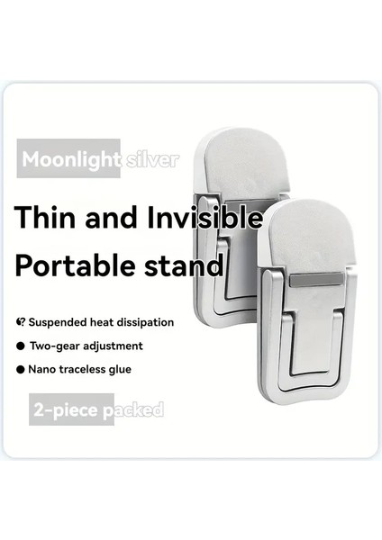 2 Kademeli Notebook Standı – Katlanabilir, Taşınabilir Laptop Tutucu, Kaymaz Taban Bilgisayar Yükseltme Standı