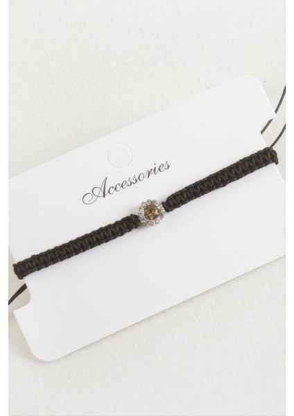 Çiçek Taşlı Makrome Örgülü Bileklik indirimleri