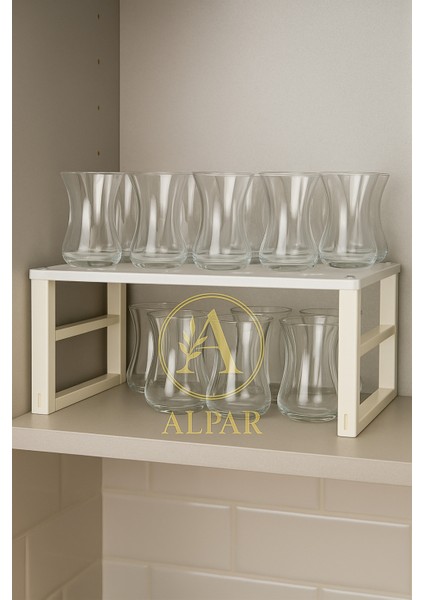 1 Adet Küçük Organizer Dolap Içi Düzenleyici Raf, Bardak Rafı, Düzenleme Rafı Yer Tasarrufu