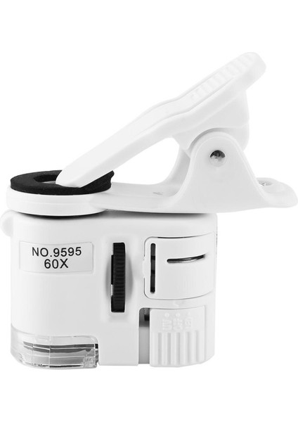 60X Mini Cep Telefonu Için Mandallı Mikroskop Uv Ledli Büyüteç Model AL2431