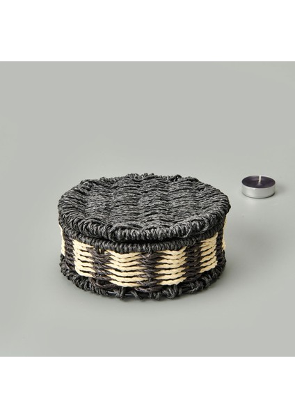 Living Elegant Curves Dekoratif Saklama Kutusu - Siyah / Beyaz - 15X5 cm fiyatları