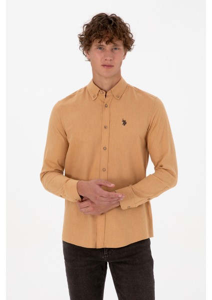 Erkek Camel Gömlek Basic 50316721-VR015