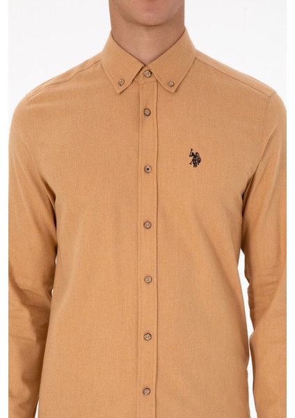 Erkek Camel Gömlek Basic 50316721-VR015