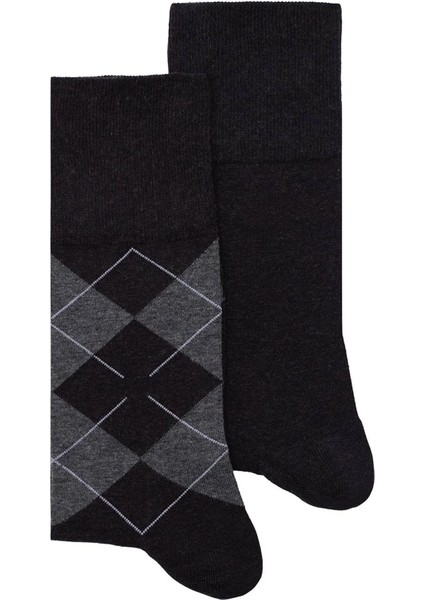 12’li Erkek Pamuklu Ekose Uzun Çorap – Ter ve Koku Önleyici fırsatları