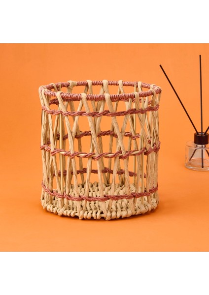 Living Granny Summer Silindir Dekoratif Sepet - Bej - 20X20 cm fiyatları