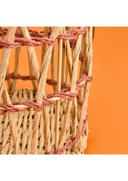 Living Granny Summer Silindir Dekoratif Sepet - Bej - 20X20 cm modelleri