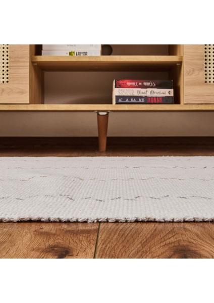 Soft Püsküllü Kilim - Ekru - 80X150 cm fiyatları