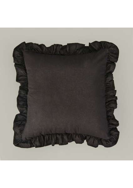 Soft Fancy Kırlent - Siyah - 40X40 cm