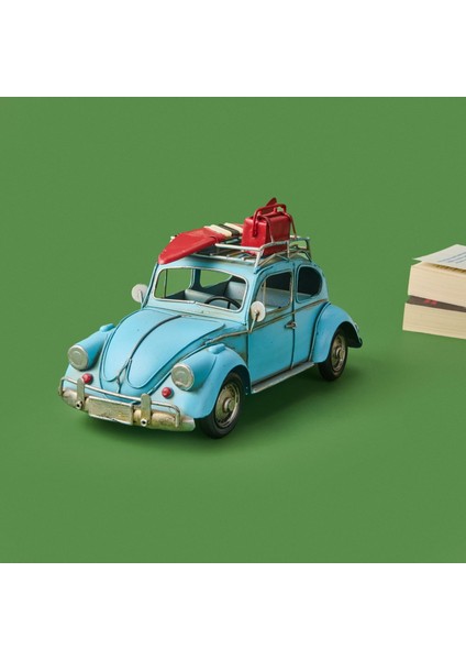 Home Dekoratif Metal Araba - Mavi - 32X14 cm fiyatları