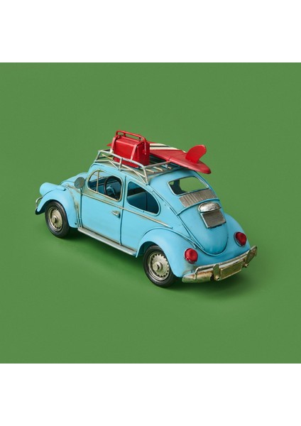Home Dekoratif Metal Araba - Mavi - 32X14 cm modelleri