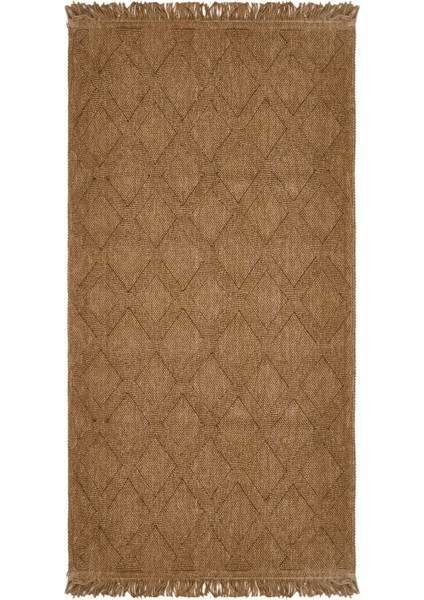 Soft Ruut Rutenna Halı - Bej - 80X150 cm